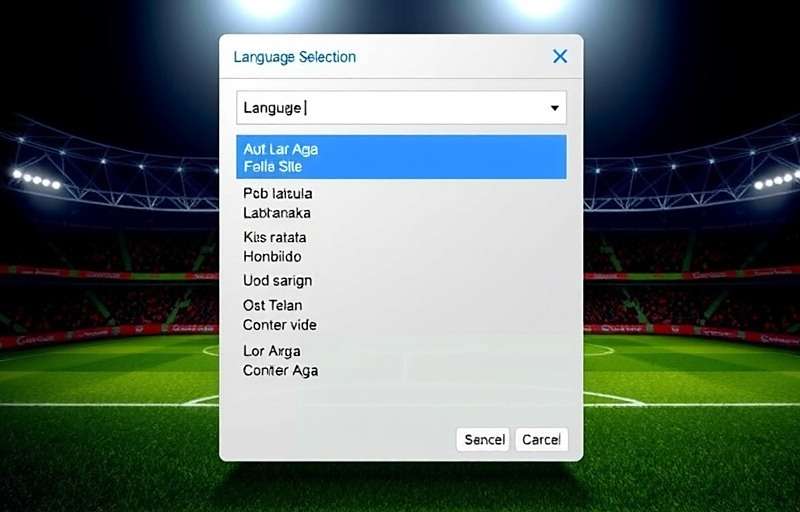 Karnataka Football Stars Language Support Karnataka Football Stars language selection screen showing various language options from Karnataka